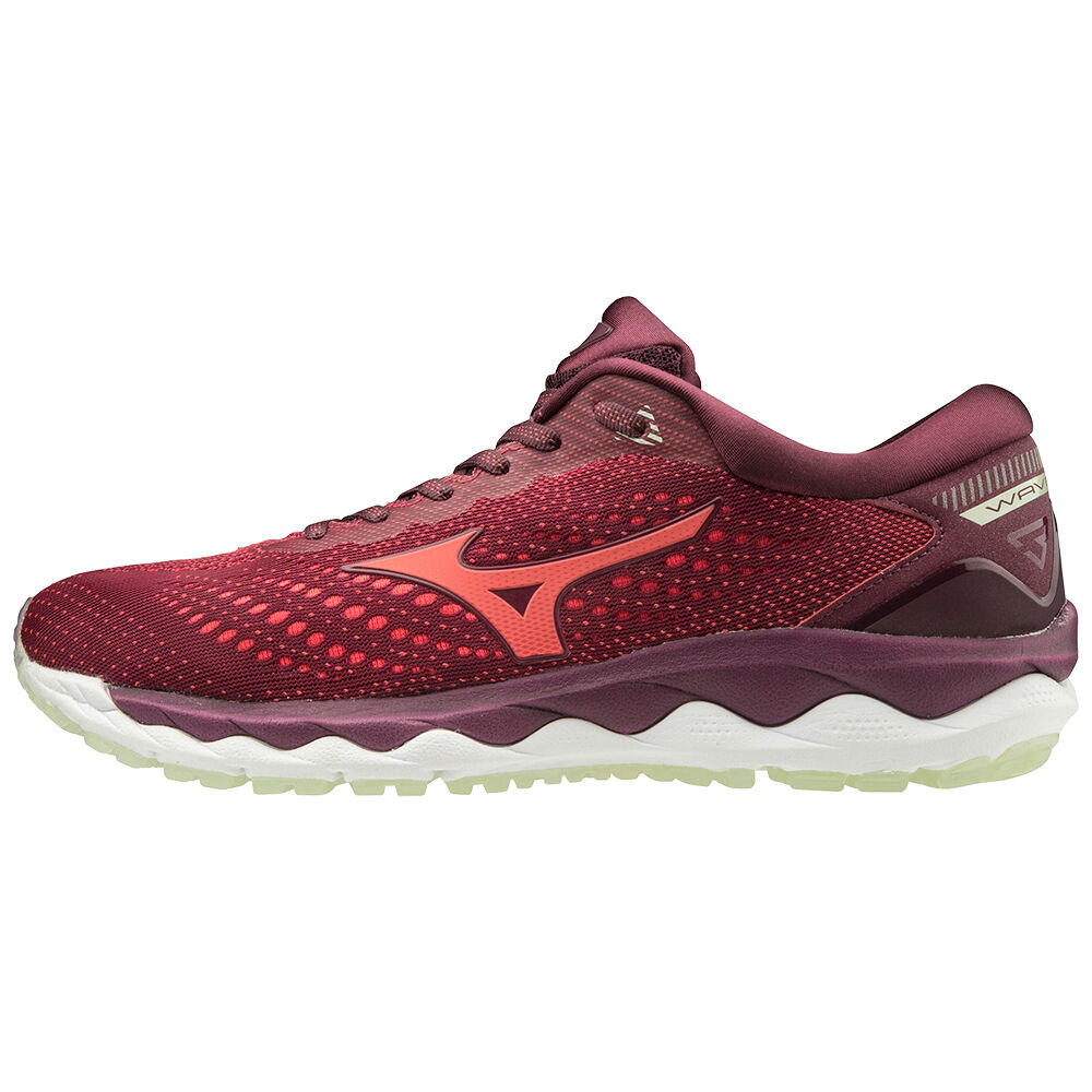 Womens Mizuno WAVE SKY 3 Running Shoes Burgundy Philippines (RBPJKN306)